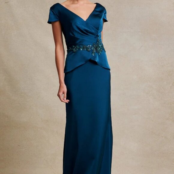 slim fit dress slacks Turquoise Blue Halter Neck Mermaid Prom Dress with Open Back – SS148 –  Viniodress main image 1